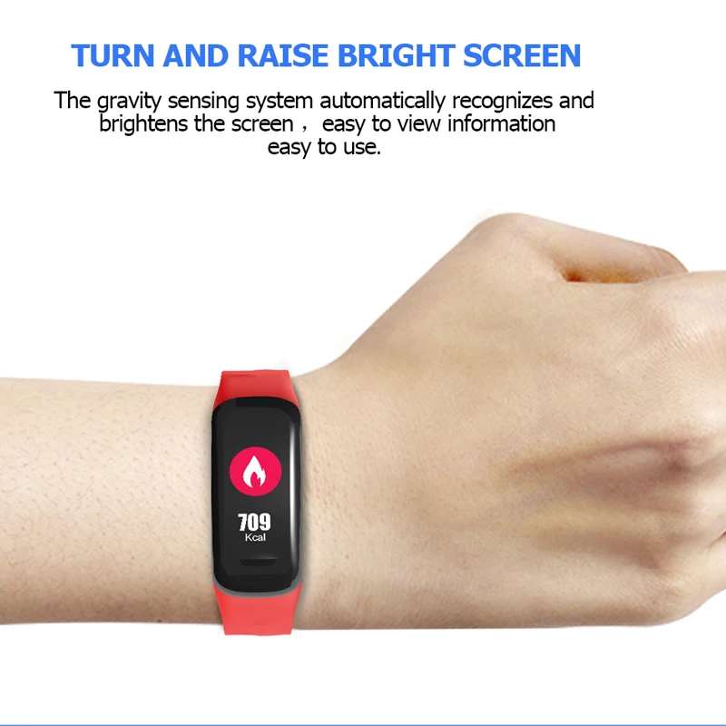 C1 Plus цветной экран Смарт-браслет монитор артериального давления пульса