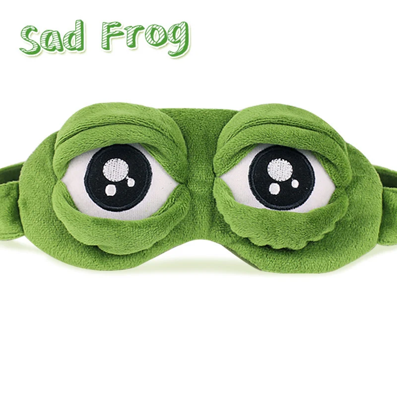 Забавная креативная маска для глаз Pepe Sad Frog 3D плюшевая игрушка чехол мультяшная