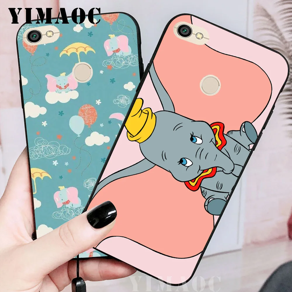 YIMAOC dumbo черный мягкий силиконовый чехол для Xiaomi Redmi Note 6 Pro 7 S2 Go |