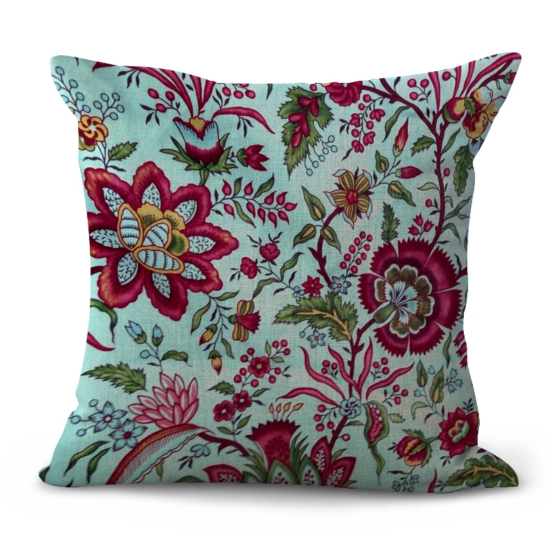 Новинка Модный чехол для подушки с цветочным рисунком хлопковая льняная