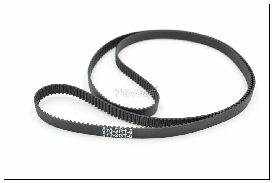 POWGE 10 шт. 640/650/660/670/696 2GT зубчатый ремень W = 3/6/9 мм зубов 320/325/330/335/348 GT2 замкнутому