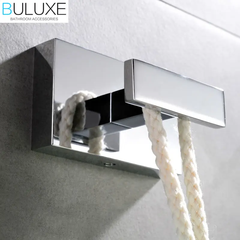 BULUXE латунные аксессуары для ванной комнаты настенная вешалка хромированный