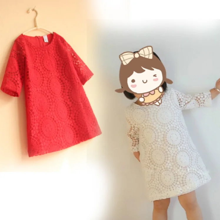 Новинка брендовые платья с цветочным узором для девочек платье кружевным шитьем