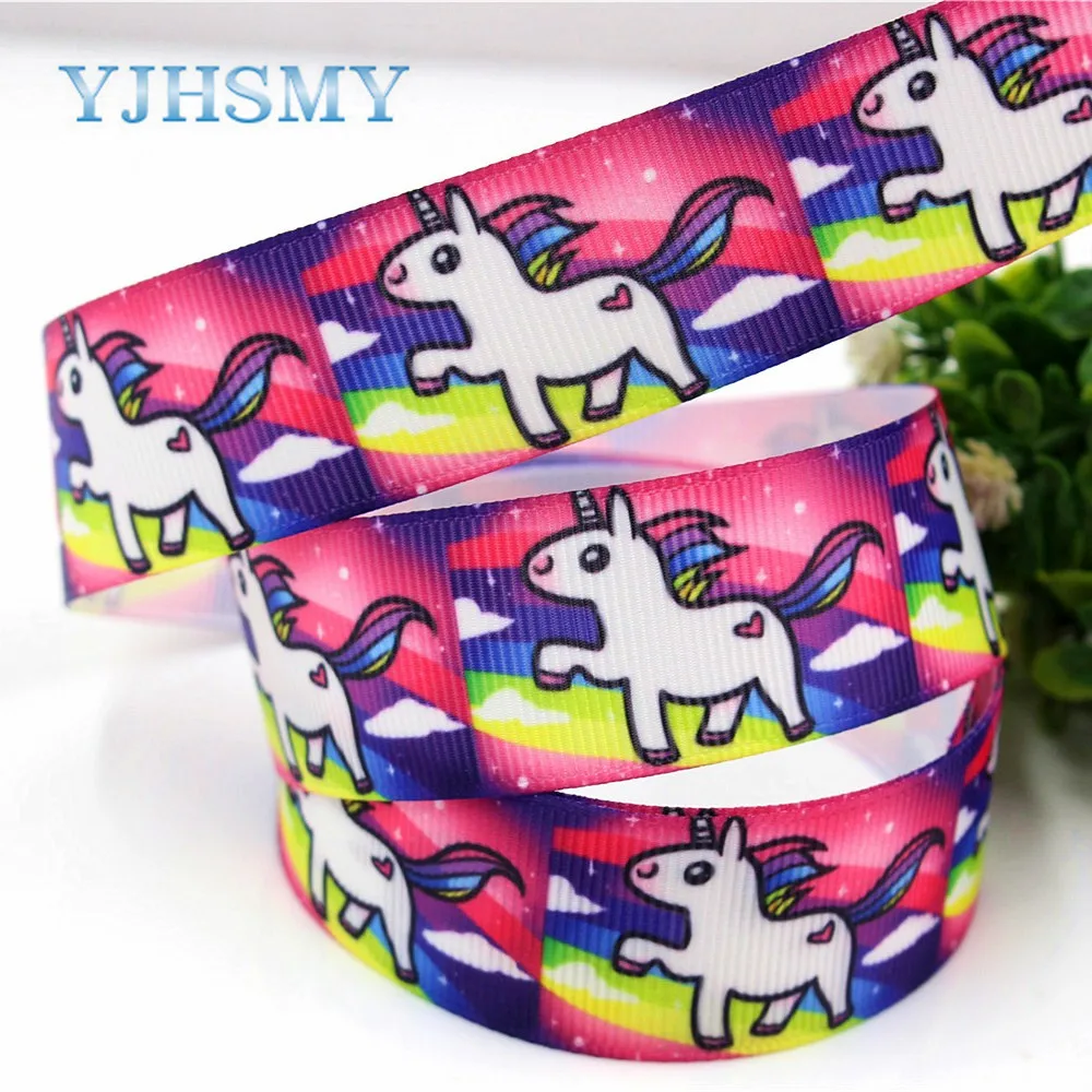 YJHSMY H 17522 864 10 ярдов 25 мм мультфильм термопечать grosgrain Свадьба DIY аксессуары