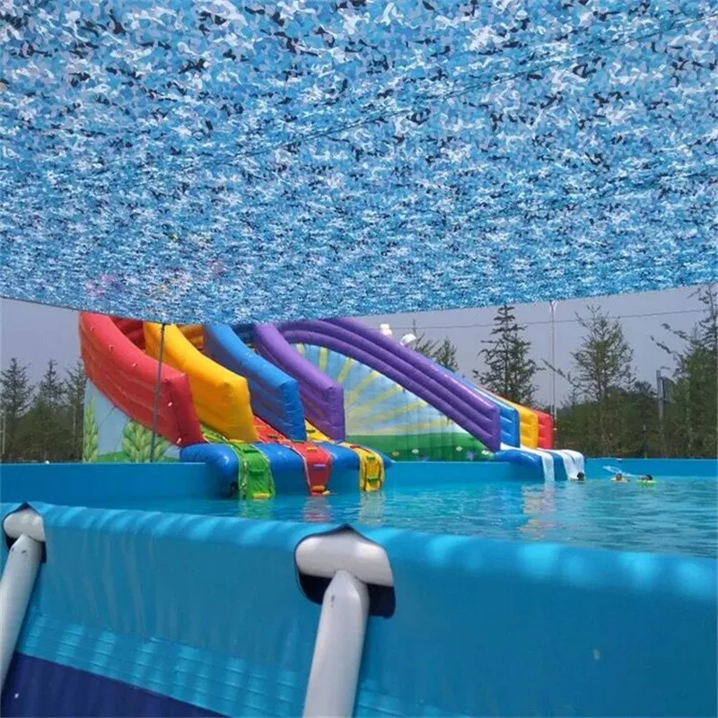 Двухслойная камуфляжная сетка для бассейна 2x3m/2x4m/3x5m|Навес от солнца| |