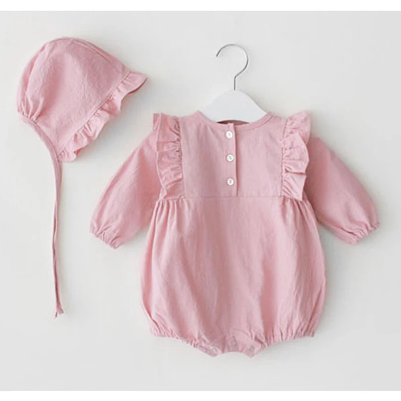 Детское весеннее боди с длинным рукавом и бабочкой на плечах 2020|Ромперы| |