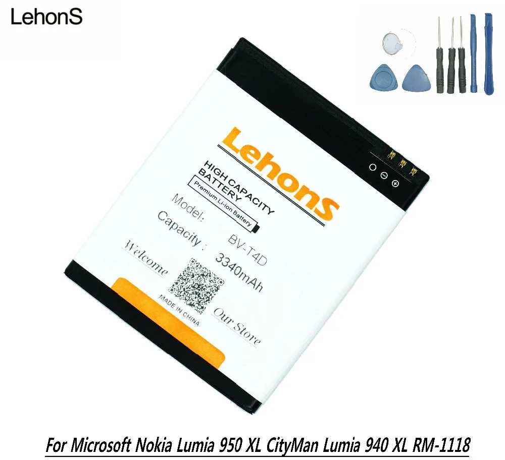 LehonS 1x BV T4D телефон Батарея для microsoft Nokia Lumia 950 XL CityMan 940 Замена Аккумуляторы
