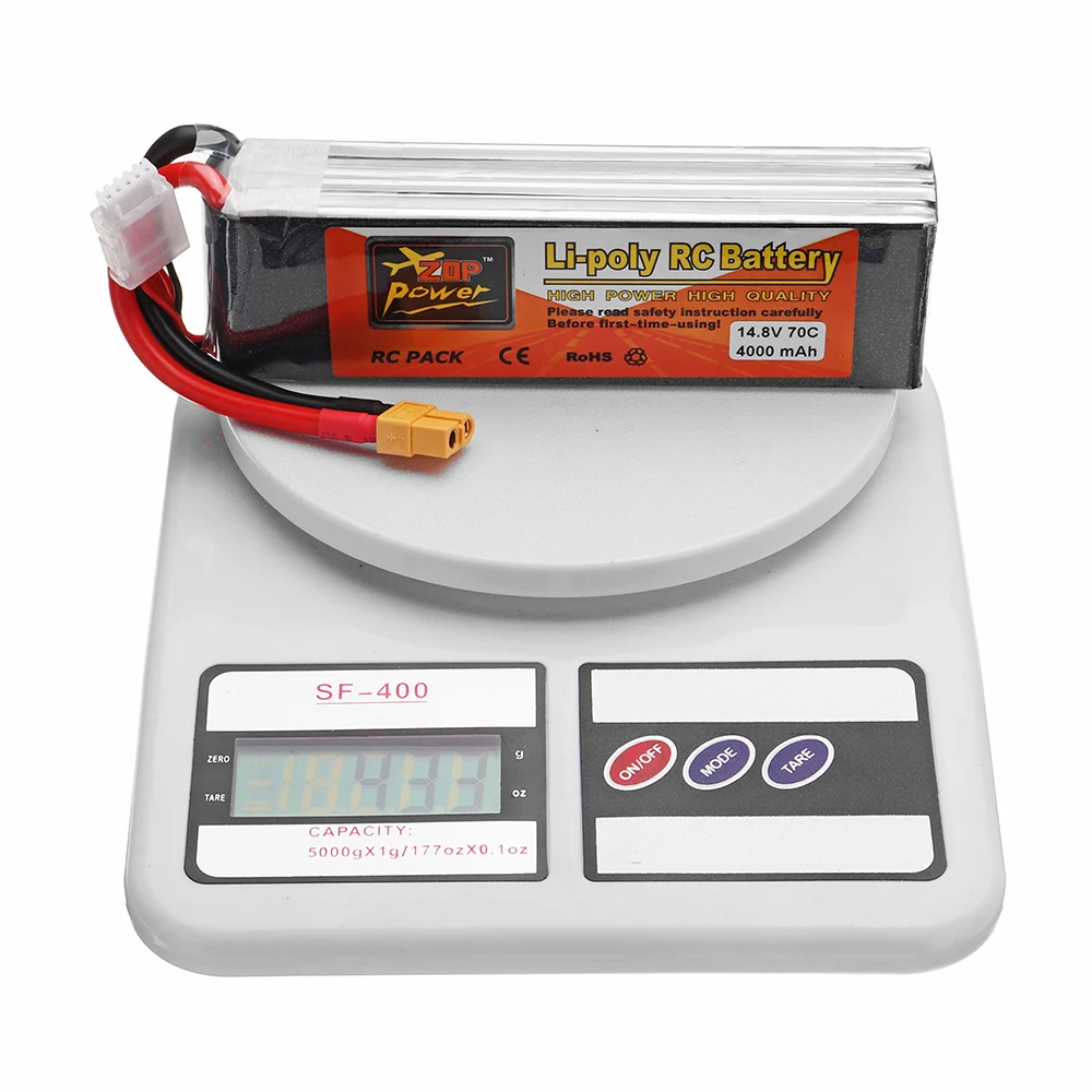 ZOP питания 14 8 V 4000 мА/ч 70C 4S Перезаряжаемые Lipo Батарея с XT60 разъем для модели RC