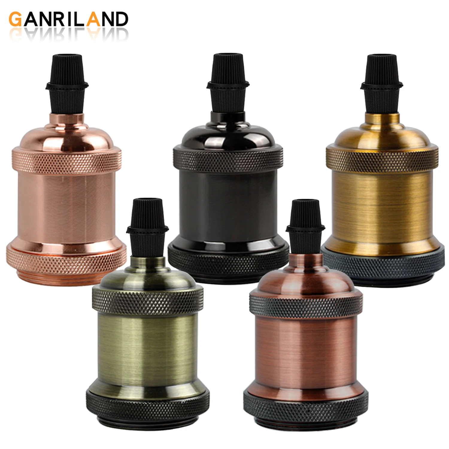

Ganriland Vintage Retro Edison Lamp E27 Socket Pendant Lights Bulb Socket Screw Base Aluminum Light Industrial Retro Lamp Holder