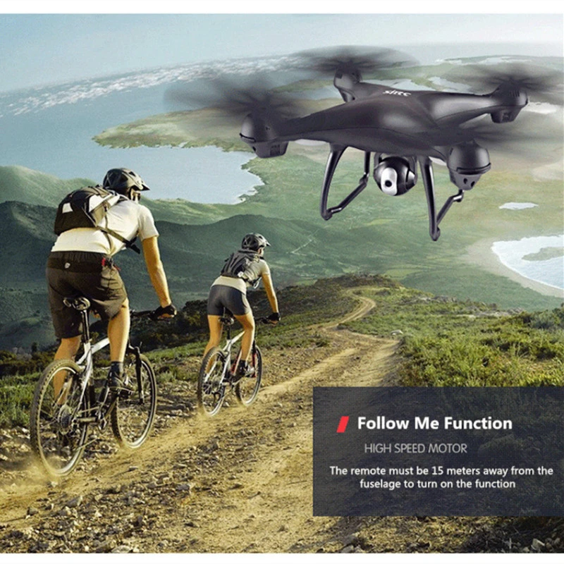 SJRC S70W двойной Дрон с GPS Follow Me (следуй за мной) WI FI Радиоуправляемый вертолет FPV 400 м