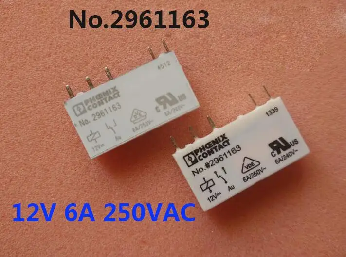 Реле № 2961163 12V No.2961163 12VDC DC12V 6A 250VAC 5PIN|Реле| |