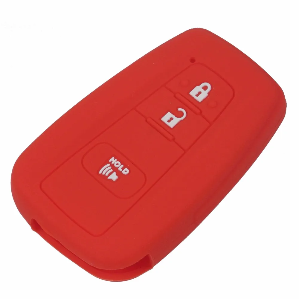 

jingyuqin 10ps For Toyota Prius 2016 Car Key Fob Silicone Rubber Cover Holder Protect 3 Buttons Remote Keyless Accessories