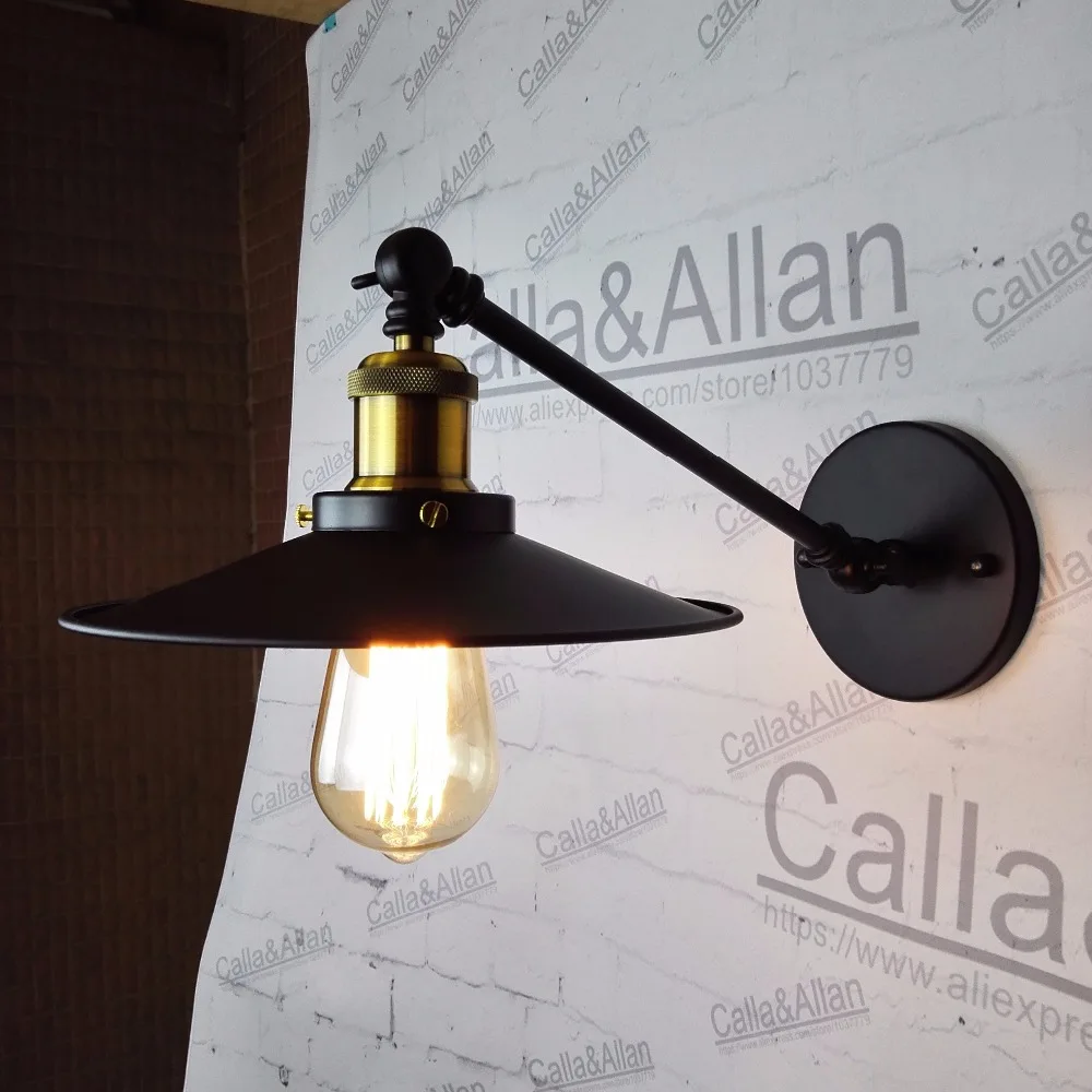 Качающийся кронштейн бра лампы с длинной ручкой промышленный шарнирный латунный