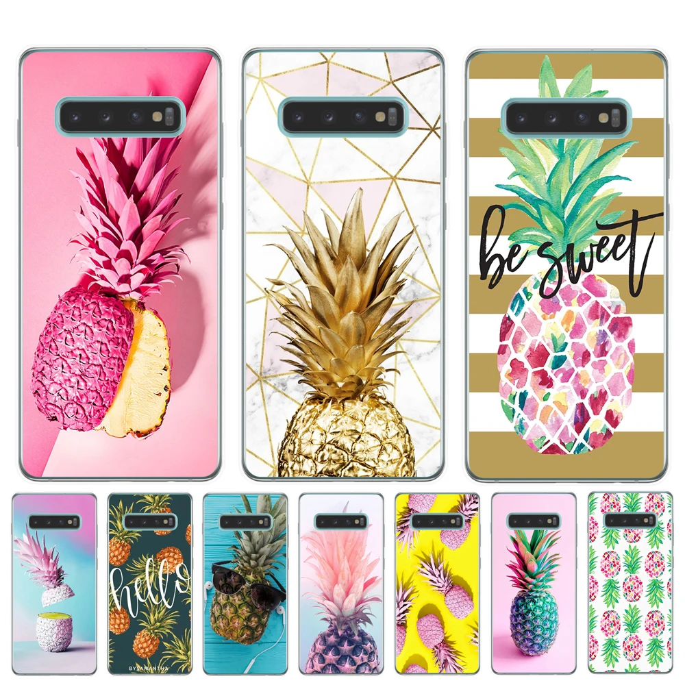 Красочные ананас чехол для Samsung S10 S9 S8 плюс S6 S7 край S10E Lite 5G A10 A20 A30 A40 A50 A70 телефонные