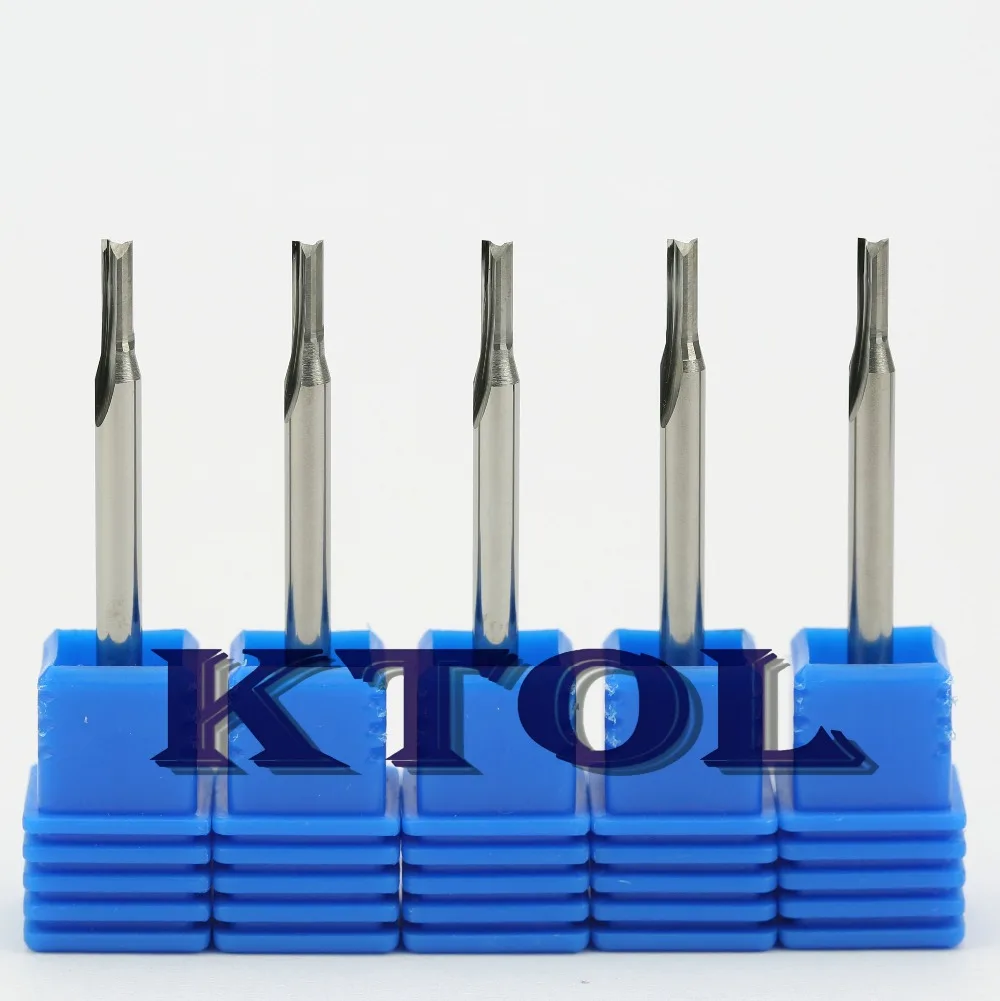 Акция 10 шт. 3.175x2x6MM две прямые стружечные канавки набор деревянных фрез прямой