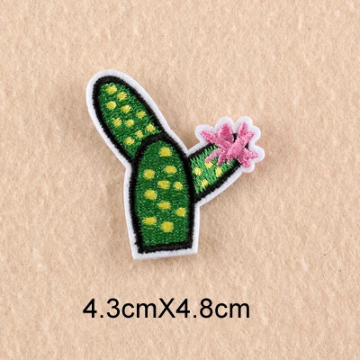 9 шт./Мода кактус напитки патчи для Костюмы Утюг на вышитые аппликации DIY