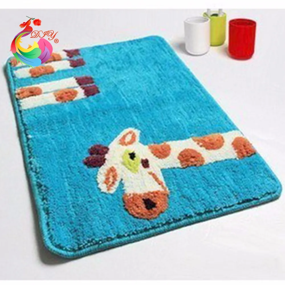 Набор для украшения дома набор вязания и вышивки ворсистый коврик ручная работа