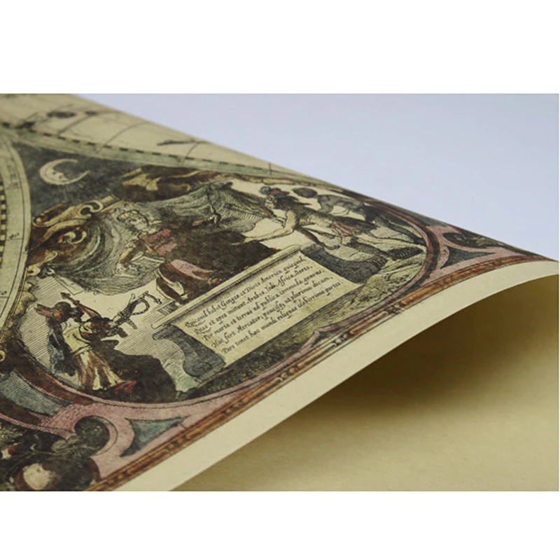 Старый морской рисунок Ретро винтажный постер из крафт бумаги внутренняя панель