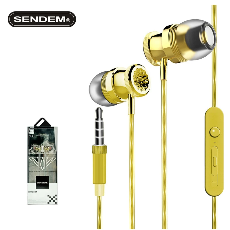 Sendem x18 спортивные стерео металлические наушники Водонепроницаемый Hands Free с micphone