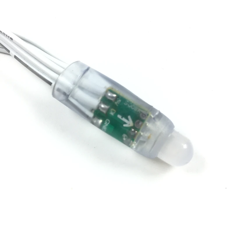 Светодиодная лента WS2811 IC RGB с белым проводом 12 мм 100 шт. постоянный ток 5 В/12 В
