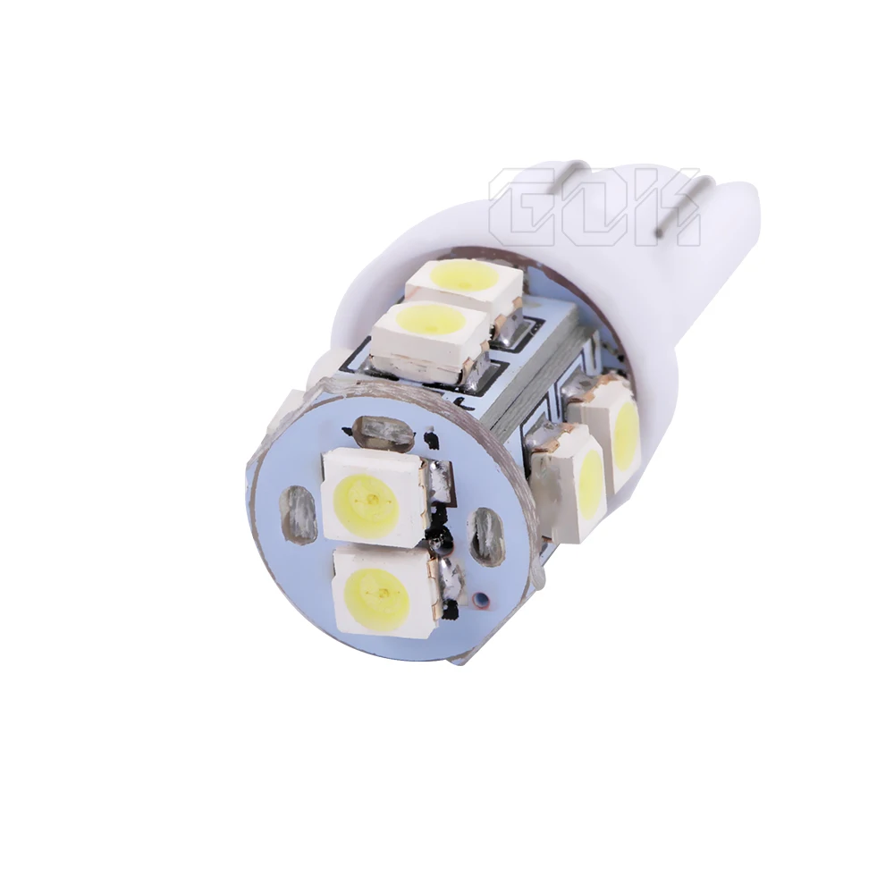 Оптовая продажа Автомобильные светодиодные лампы 10 шт./лот T10 10smd Led 1210 W5W 168 194 t10 10led