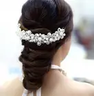 Жемчужный головной убор, свадебные аксессуары для волос, Тиары и хинара, короны, украшения для волос, жемчужные кристаллы для Невесты B22
