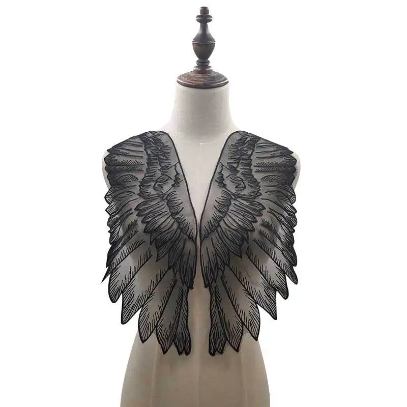 1piar Net Bottom Embroidery for Ougen Yarn Angel Wing DIY Lace Accessories Water Soluble Fabric | Дом и сад
