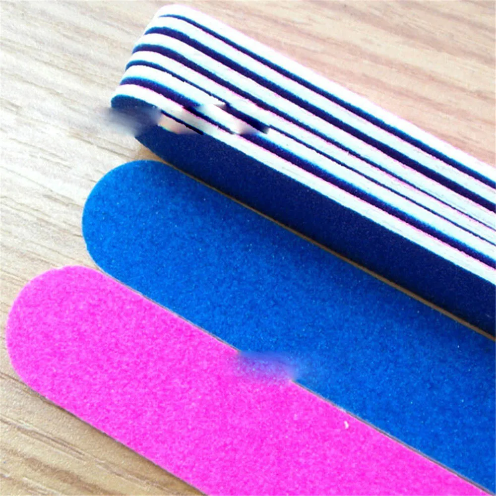 50pcsMini Doubled-sided Nail File Disposable Set Manicure Tools Portable Pedicure Remover Buffers Mini Art Travel | Красота и