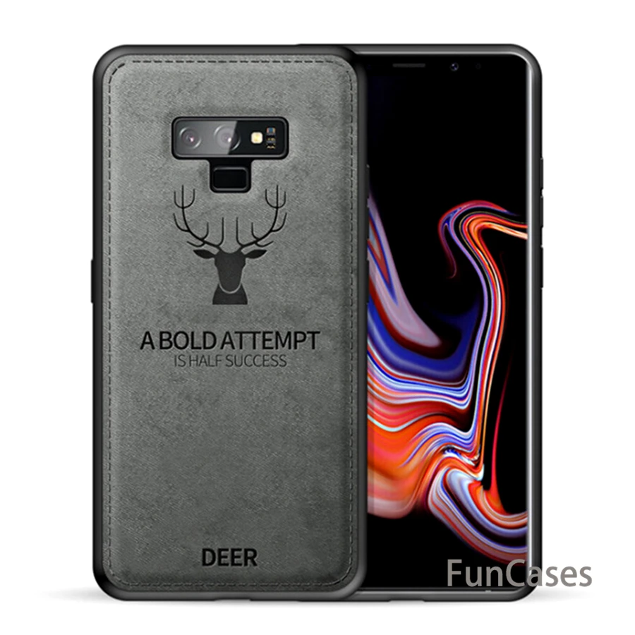 Тканевый противоударный чехол с оленем для samsung Galaxy S8 S9 S10 Plus S10E S7 edge мягкий из ТПУ