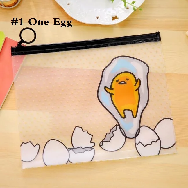1 шт./лот 222*180 мм Kawaii Mr. Lazy Egg Серия ПВХ прозрачный пенал Gudetama очистка сумки DIY канцелярские сумки