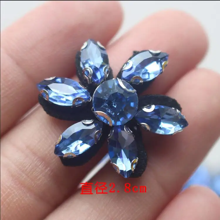 Цветы из горного хрусталя вышивка бусин нашивка брошь для шитья одежды носки