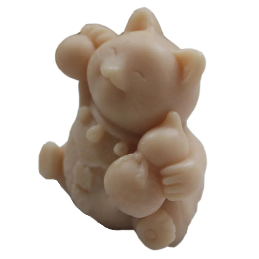 Зернистый Кот ручная работа силиконовые формы для мыла свечи Diy ремесленные