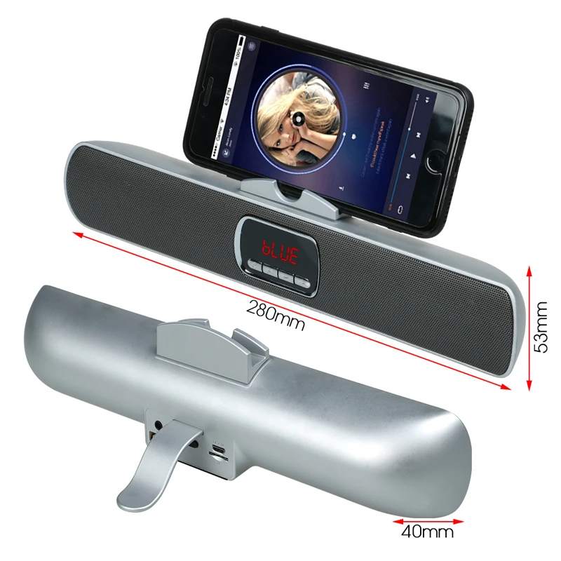 Беспроводной Bluetooth динамик HLTON HIFI стерео сабвуфер с супер басами AUX TF FM радио
