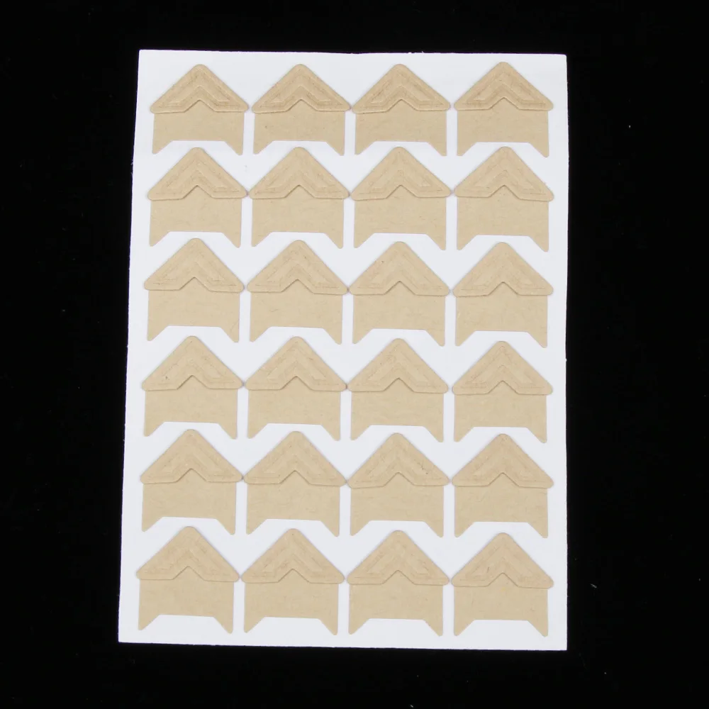 1 лист/24 шт. DIY Винтаж углу kraft Бумага наклейки для фотоальбомы кадр украшения Скрапбукинг колодки