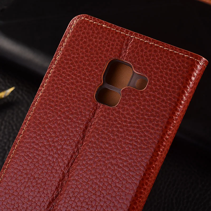 Чехол для Samsung Galaxy A8 Plus (2018) KEZiHOME из натуральной кожи с откидной крышкой и