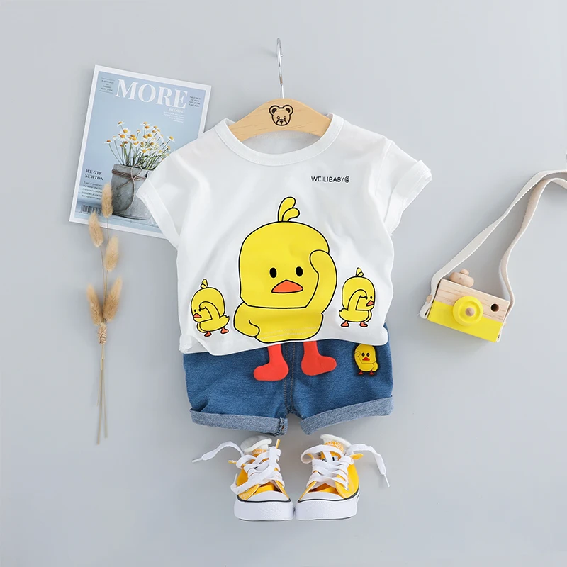 WENWENDEXINGFU Summer Toddler Infant Clothing Sets Baby Girls Boys Clothes Suits T Shirt Shorts Kids Children Casual Costume | Детская