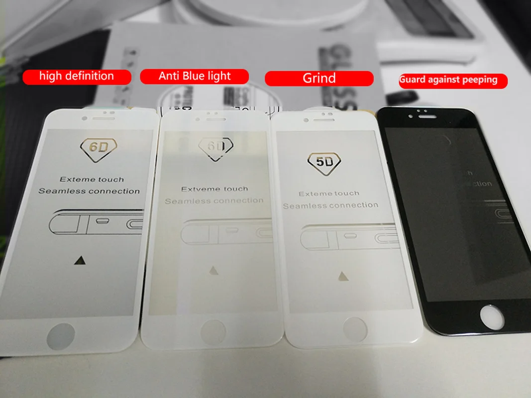 HD анти Буле свет Экран протектор Закаленное Стекло для iPhone 8 7 6 6s плюс мягкий 6D