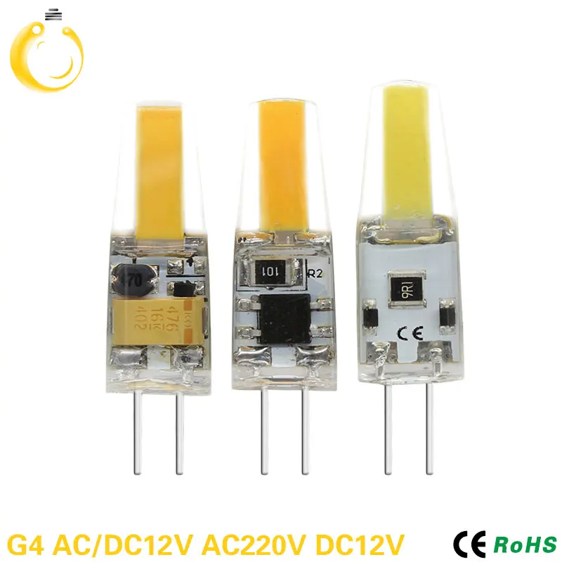 Новая светодиодная лампа G4 G9 AC/DC 12 В 220 3 Вт 6 9 COB led Лампа E14 Светодиодная для