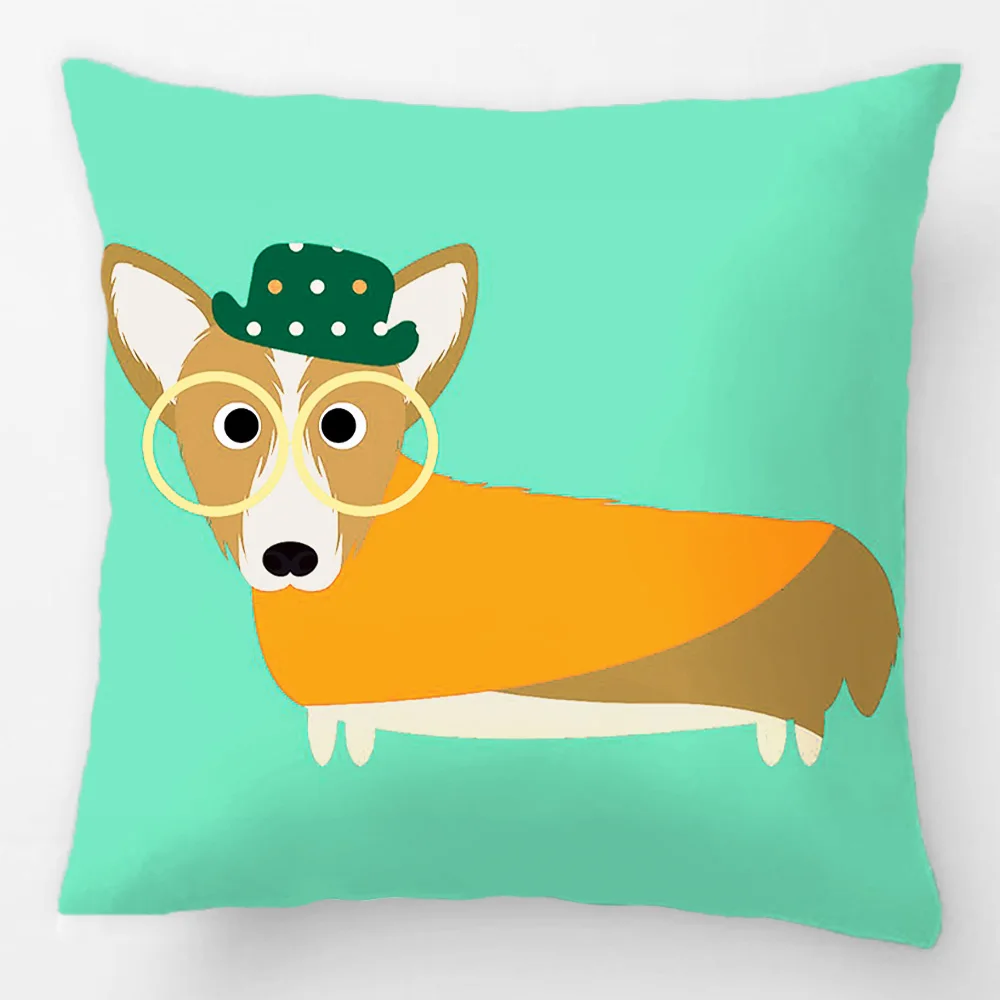 Рождественская декоративная наволочка для диванной подушки Corgi Accent