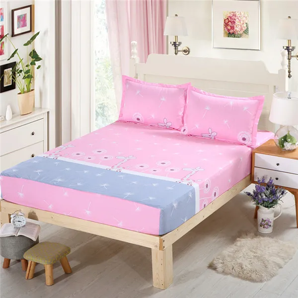 Gwith 2 Pillowcases 3 шт. простыня с наволочкой, покрывало на кровать с резинкой, двойной размер, четыре сезона, наматрасник, colchas para cama - Цвет: Gwith 2 Pillowcases