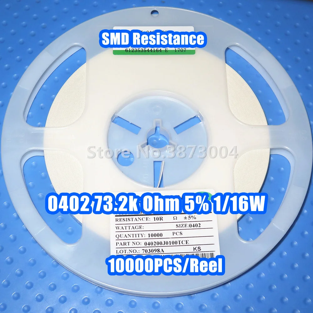 

1 Катушка 0402 73,2 k 73,2 k Ом 5% 1/16 Вт SMD сопротивление 10000 шт./катушка