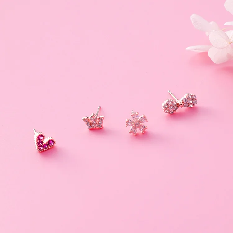 Женские серьги гвоздики в виде короны MENGJIQIAO новые корейские изысканные
