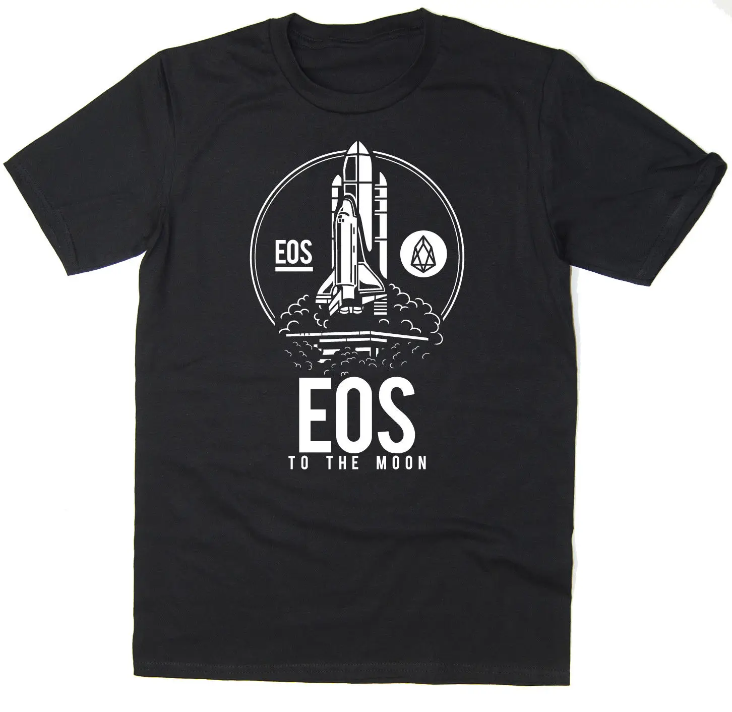 Футболка EOS To The Moon-BTC $ Bitcoin Crypto-6 цветов новые футболки Забавные топы унисекс