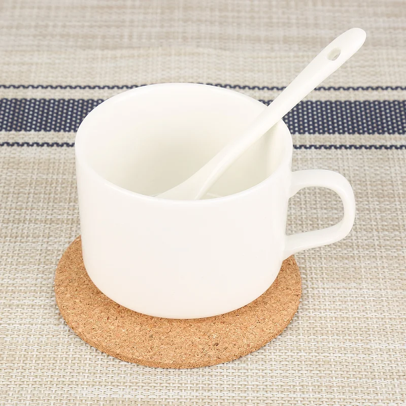 6pcs for Dining Table Natural Cork Drinks Coffee Tea Cup Coaster Wine Pad 9CM Mat Bowl PlacematHome Kitchen Accessories | Дом и сад