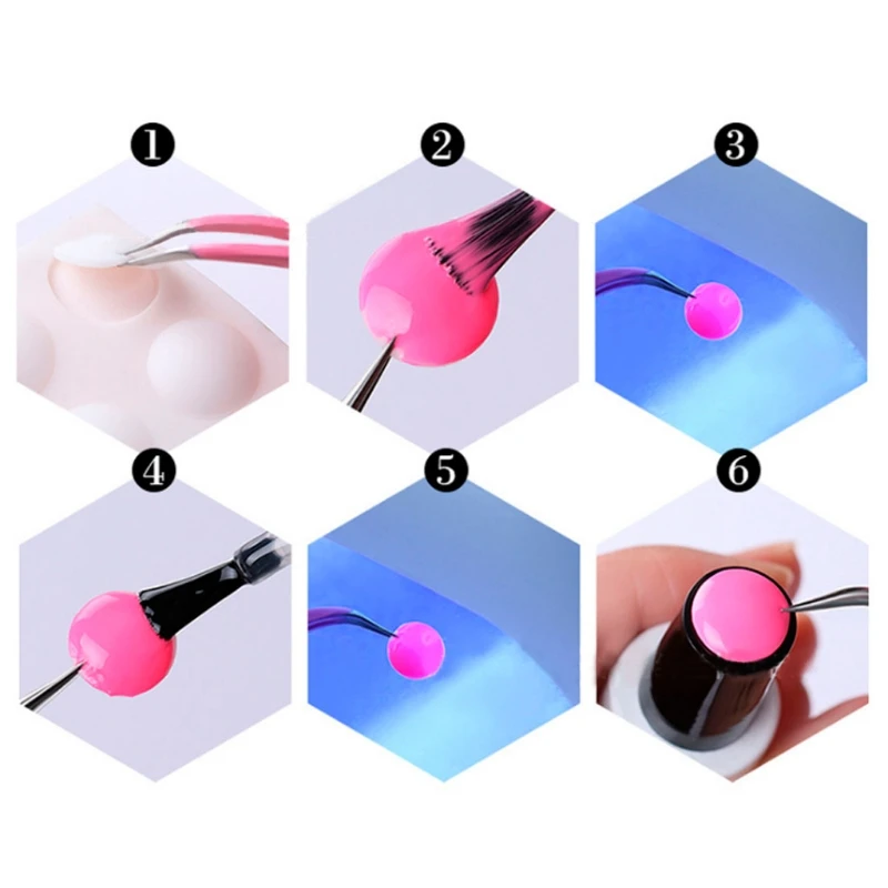 Цветная Кнопка УФ Гель лак дисплей силиконовая этикетка наклейка Маникюрный