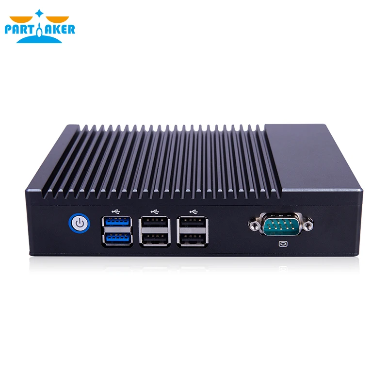 Двойной HDMI Lan безвентиляторный мини ПК с J3160 алюминиевый чехол для цифровой