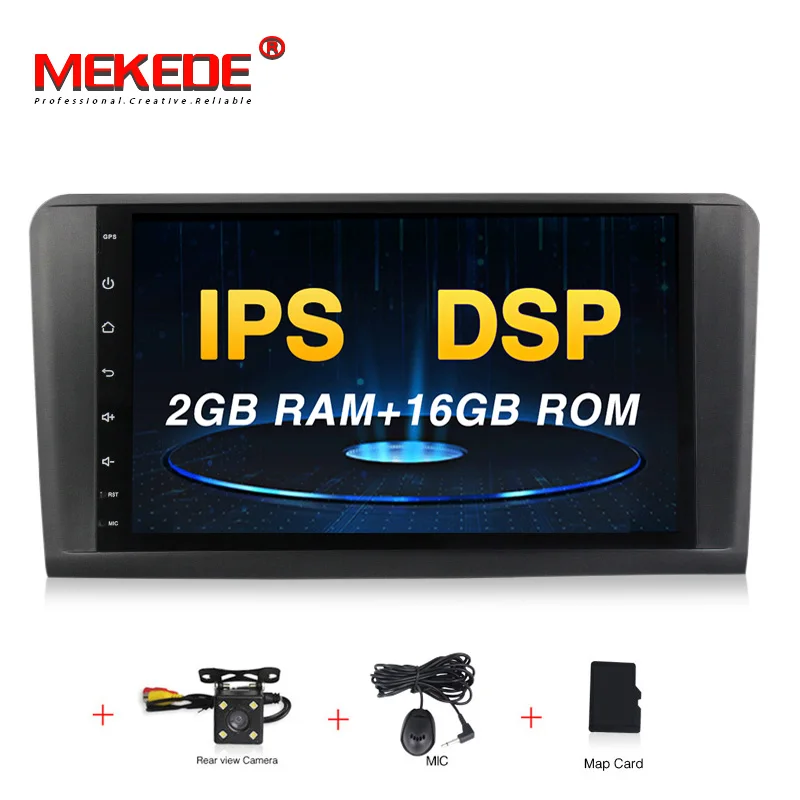 16G DVD CAMERA MEKEDE HD DSP Android 9,0 2G 4 ядра автомобиля gps для Mercedes Benz ML GL W164 ML350 ML500 GL320 Радио Стерео навигация без DVD плеера - Цвет: 16G DVD CAMERA