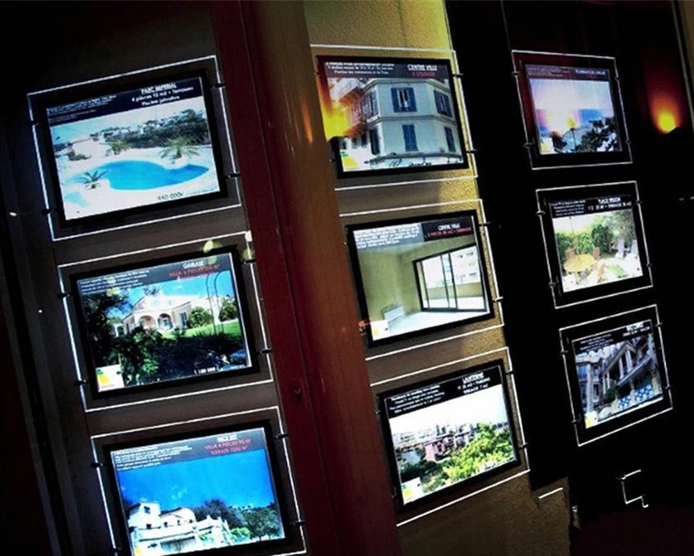 18 шт. кабельный провод подвесной Акриловый Плакат рамка агентства недвижимости