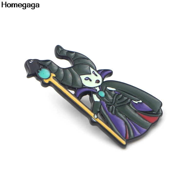 Homegaga Maleficent цинковые Мультяшные булавки для мужчин и женщин para Shirt Charm пальто одежда рюкзак аксессуар медаль значки Броши D1946