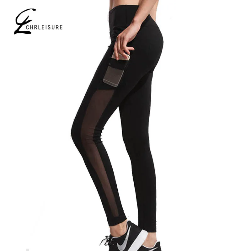 CHRLEISURE S XL женские сетчатые леггинсы с карманами модные для тренировок одежда